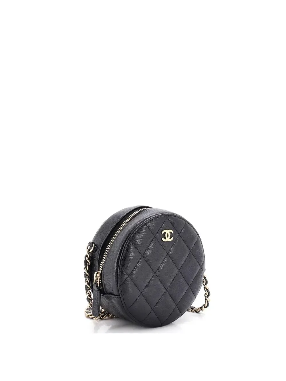 Chanel Round Clutch With Chain Quilted #327276C26B